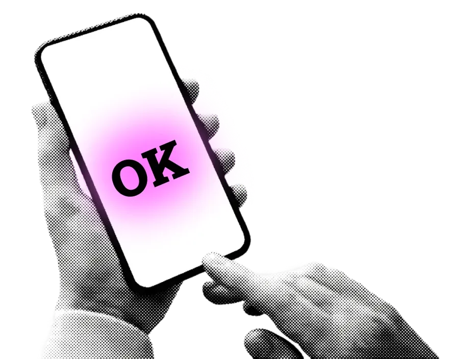 Female hand holding iPhone